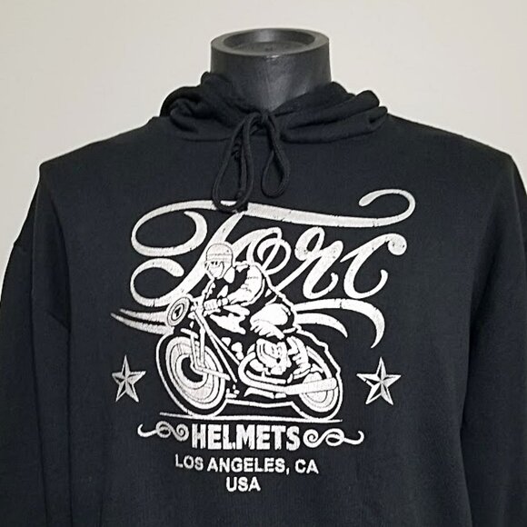 Torc Motorcycle Helmets Los Angeles Hoodie Sweatshirt L Black Rare Dealer Promo - Picture 1 of 9